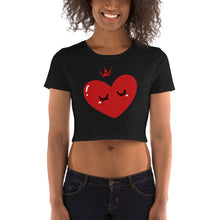 Load image into Gallery viewer, Queen Of Hearts Women’s Crop Tee