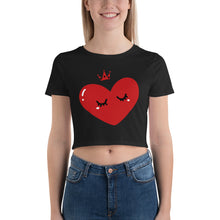 Load image into Gallery viewer, Queen Of Hearts Women’s Crop Tee