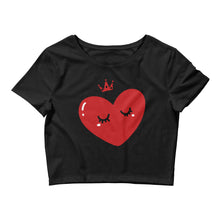 Load image into Gallery viewer, Queen Of Hearts Women’s Crop Tee