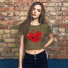 Load image into Gallery viewer, Queen Of Hearts Women’s Crop Tee
