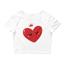 Load image into Gallery viewer, Queen Of Hearts Women’s Crop Tee