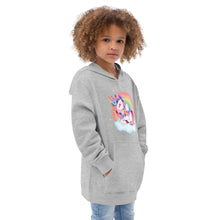 Load image into Gallery viewer, Flower Unicorn Youth Girls' fleece hoodie