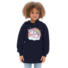 Load image into Gallery viewer, Flower Unicorn Youth Girls' fleece hoodie