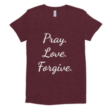 Load image into Gallery viewer, Pray. Love. Forgive. Women's Crew Neck T-shirt