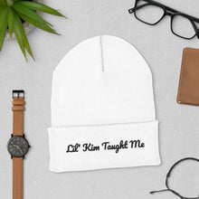 Load image into Gallery viewer, Lil’ Kim Taught Me Cuffed Beanie (White)