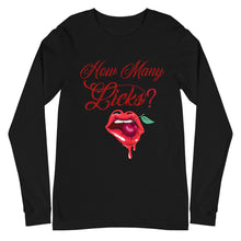 Load image into Gallery viewer, How Many Licks Unisex Long Sleeve Tee