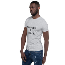Load image into Gallery viewer, Blessed & Black Short-Sleeve Unisex T-Shirt