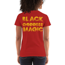Load image into Gallery viewer, Black Goddess Magic Women's short sleeve t-shirt