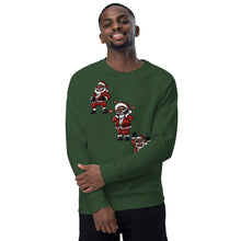Load image into Gallery viewer, Silly Santa Unisex organic raglan sweatshirt

