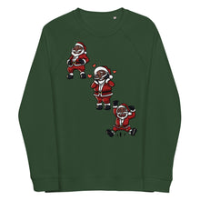 Load image into Gallery viewer, Silly Santa Unisex organic raglan sweatshirt
