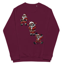 Load image into Gallery viewer, Silly Santa Unisex organic raglan sweatshirt
