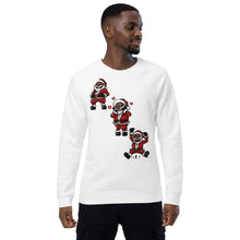 Load image into Gallery viewer, Silly Santa Unisex organic raglan sweatshirt
