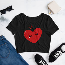 Load image into Gallery viewer, Queen Of Hearts Women’s Crop Tee
