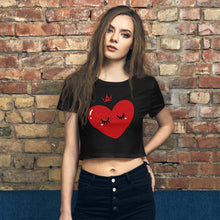 Load image into Gallery viewer, Queen Of Hearts Women’s Crop Tee
