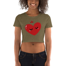 Load image into Gallery viewer, Queen Of Hearts Women’s Crop Tee
