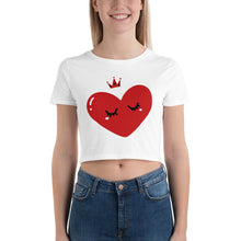 Load image into Gallery viewer, Queen Of Hearts Women’s Crop Tee
