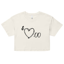 Load image into Gallery viewer, Heart 4 Sale Women’s crop top
