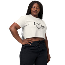 Load image into Gallery viewer, Heart 4 Sale Women’s crop top
