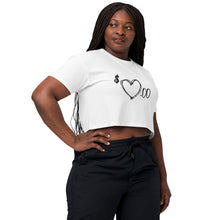 Load image into Gallery viewer, Heart 4 Sale Women’s crop top
