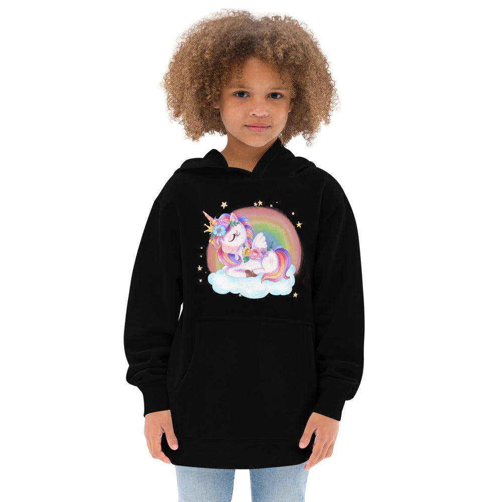 Flower Unicorn Youth Girls' fleece hoodie
