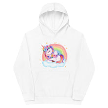 Load image into Gallery viewer, Flower Unicorn Youth Girls&#39; fleece hoodie
