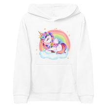 Load image into Gallery viewer, Flower Unicorn Youth Girls&#39; fleece hoodie
