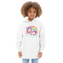 Load image into Gallery viewer, Flower Unicorn Youth Girls&#39; fleece hoodie
