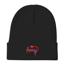 Load image into Gallery viewer, Pink Honey Embroidered Beanie
