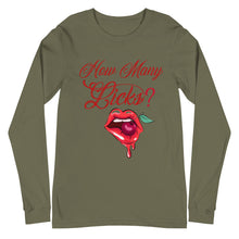 Load image into Gallery viewer, How Many Licks Unisex Long Sleeve Tee
