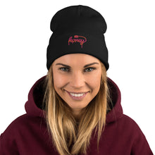 Load image into Gallery viewer, Pink Honey Embroidered Beanie
