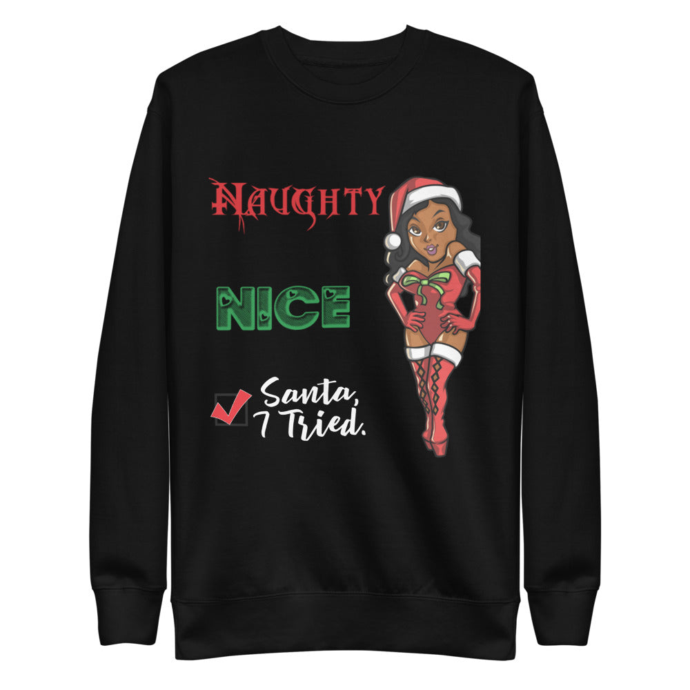 Santa, I Tried Unisex Fleece Pullover