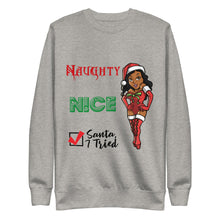 Load image into Gallery viewer, Santa, I Tried. (White) Fleece Pullover
