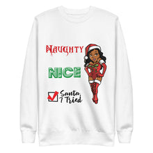 Load image into Gallery viewer, Santa, I Tried. (White) Fleece Pullover
