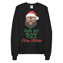 Load image into Gallery viewer, Bearded Santa fleece sweatshirt

