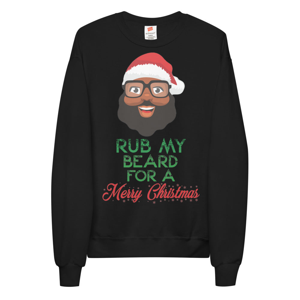 Bearded Santa fleece sweatshirt