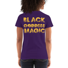 Load image into Gallery viewer, Black Goddess Magic Women&#39;s short sleeve t-shirt
