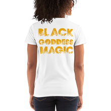 Load image into Gallery viewer, Black Goddess Magic Women&#39;s short sleeve t-shirt
